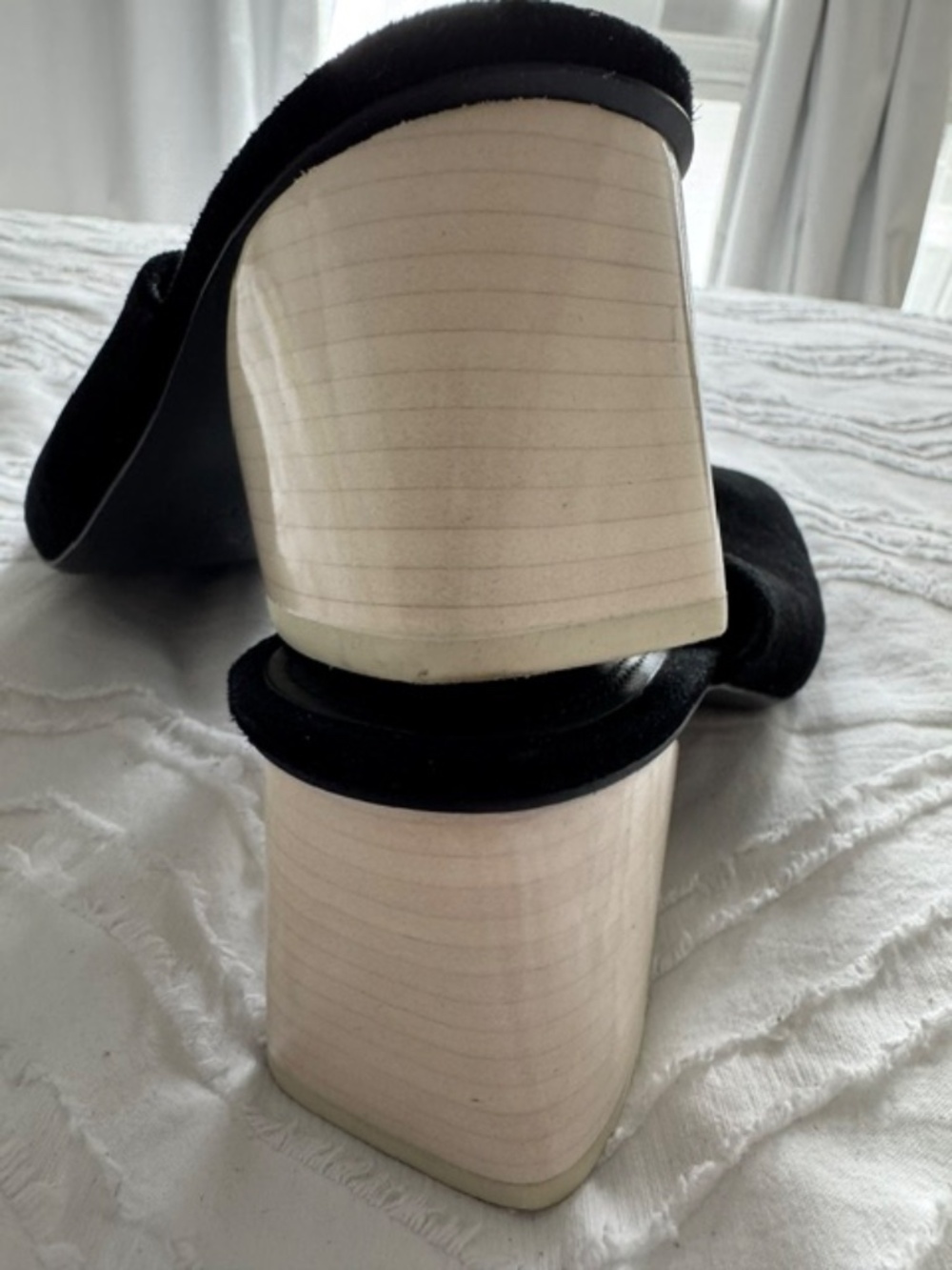 MERCEDES CASTILLO SUEDE MULES - Black - Size 7.5 - Picture 3 of 11